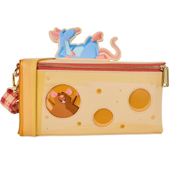 Loungefly Disney Pixar Cheese Wedge Ratatouille Crossbody Purse - Picture 3 of 7
